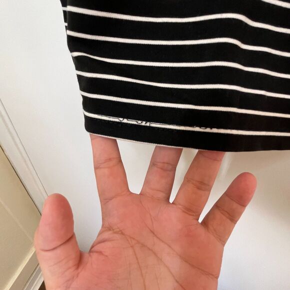 Fighting Eel White and Black Striped Dress with Pockets Size SMALL - Picture 4 of 8